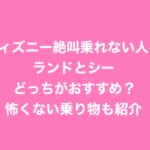 ディズニー絶叫乗れない人はランドとシーどっちがおすすめ？怖くない乗り物も紹介！